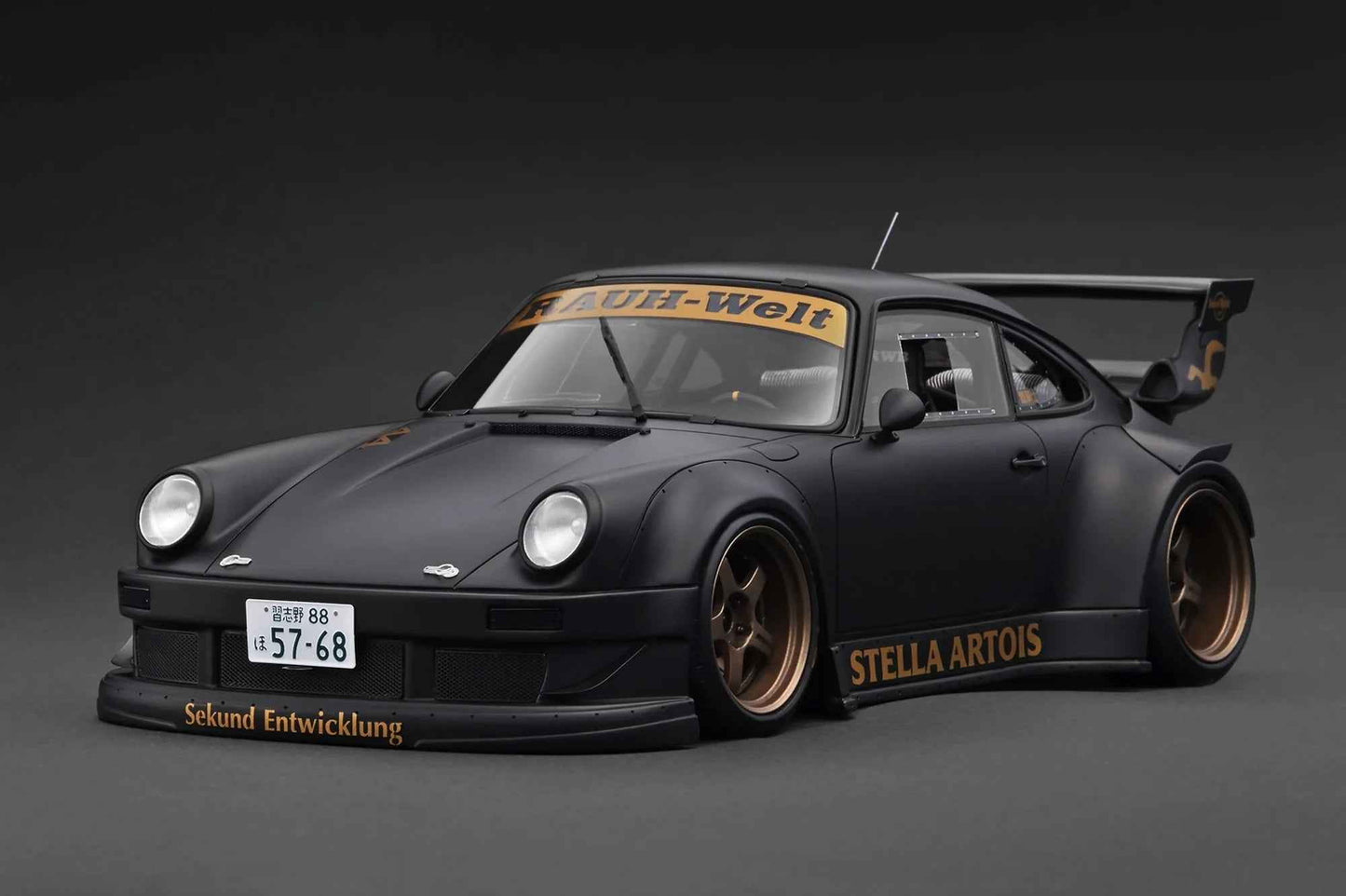 Ignition-Model Porsche 911 RWB 930 "Stella Artois" Matte Black 1:18 Cartsfy Inc.