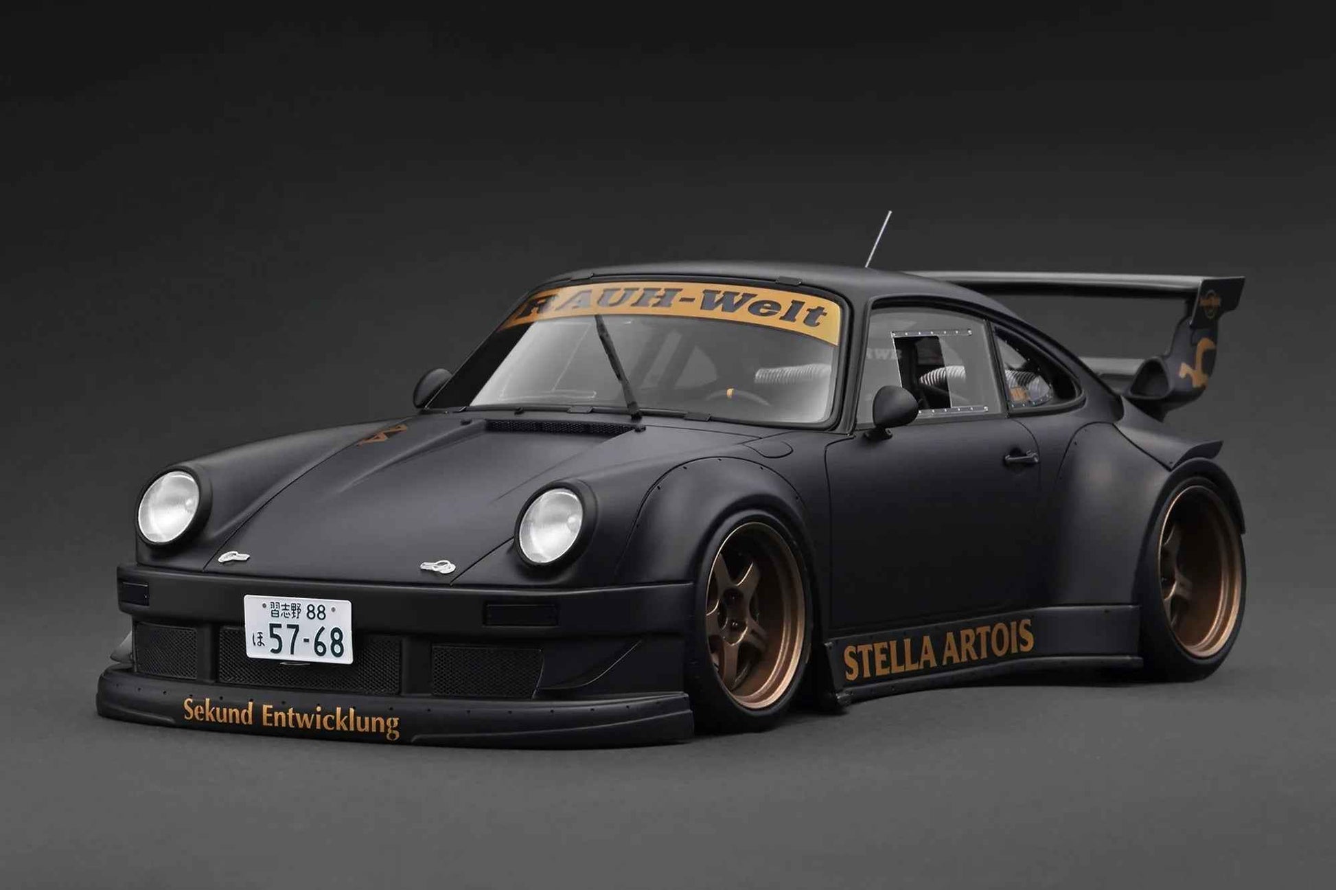 Ignition-Model Porsche 911 RWB 930 "Stella Artois" Matte Black 1:18 Cartsfy Inc.