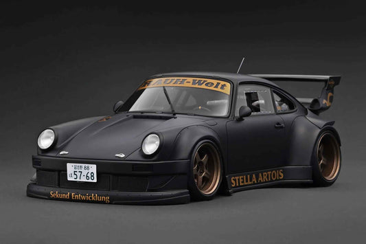 Ignition-Model Porsche 911 RWB 930 "Stella Artois" Matte Black 1:18 Cartsfy Inc.