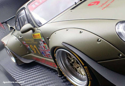 Ignition Model Porsche 993 RWB "Khaki" Matte Green 1:18 STM Diecast Default Title Default Title-