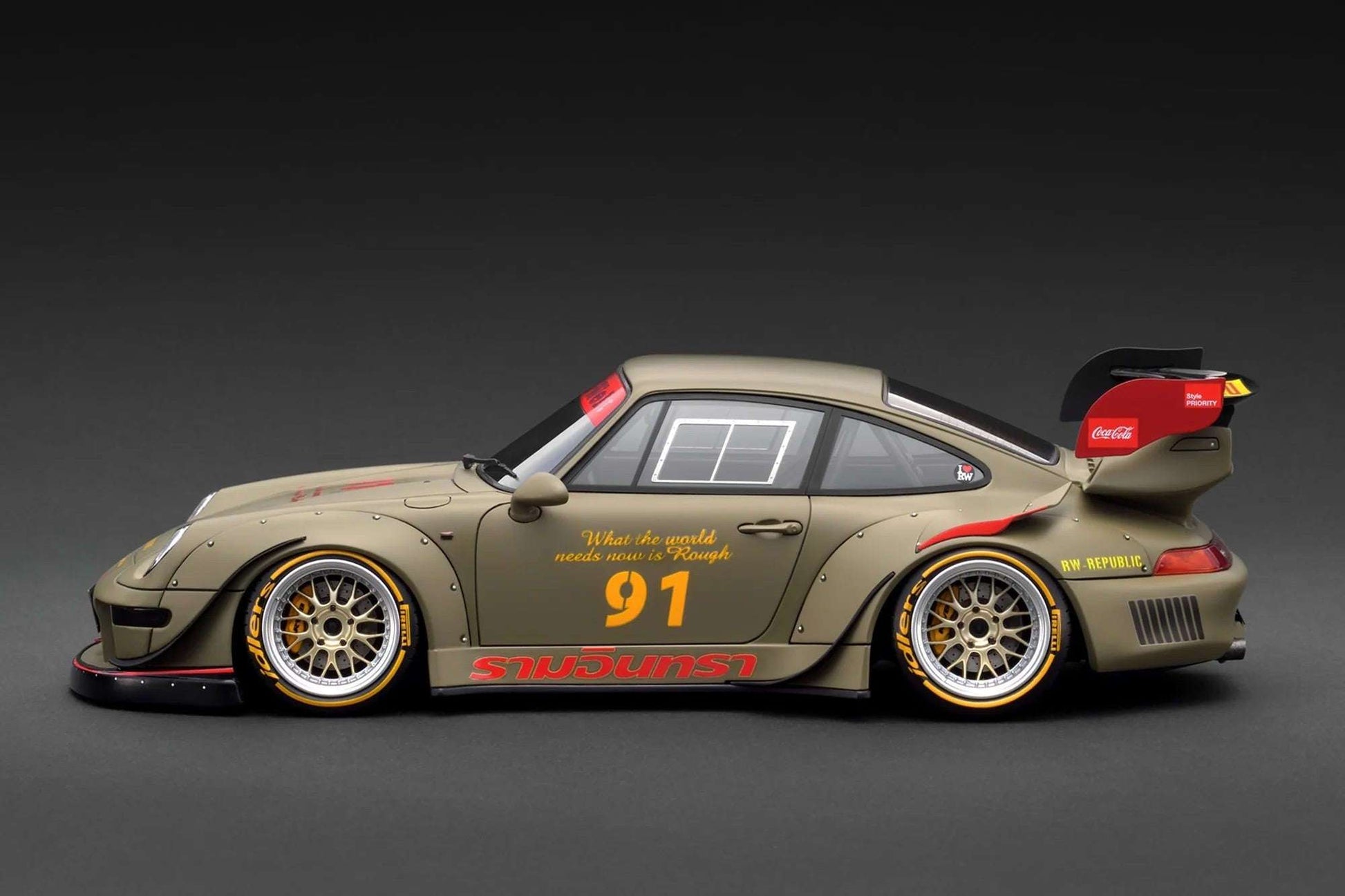 Ignition Model Porsche 993 RWB "Khaki" Matte Green 1:18 STM Diecast Default Title Default Title-