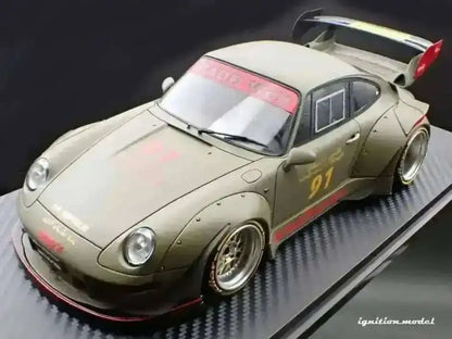 Ignition Model Porsche 993 RWB "Khaki" Matte Green 1:18 Cartsfy Inc.