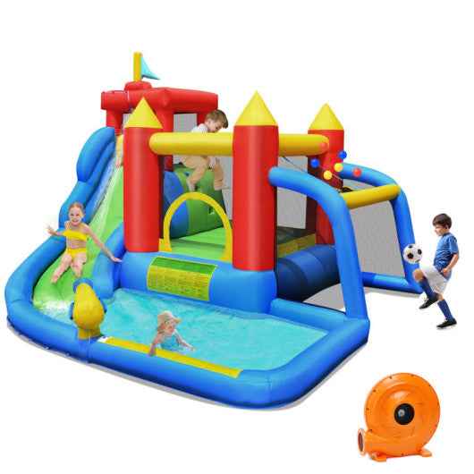 Inflatable Bounce House Splash Pool with Water Climb Slide Blower included Cartsfy Inc.