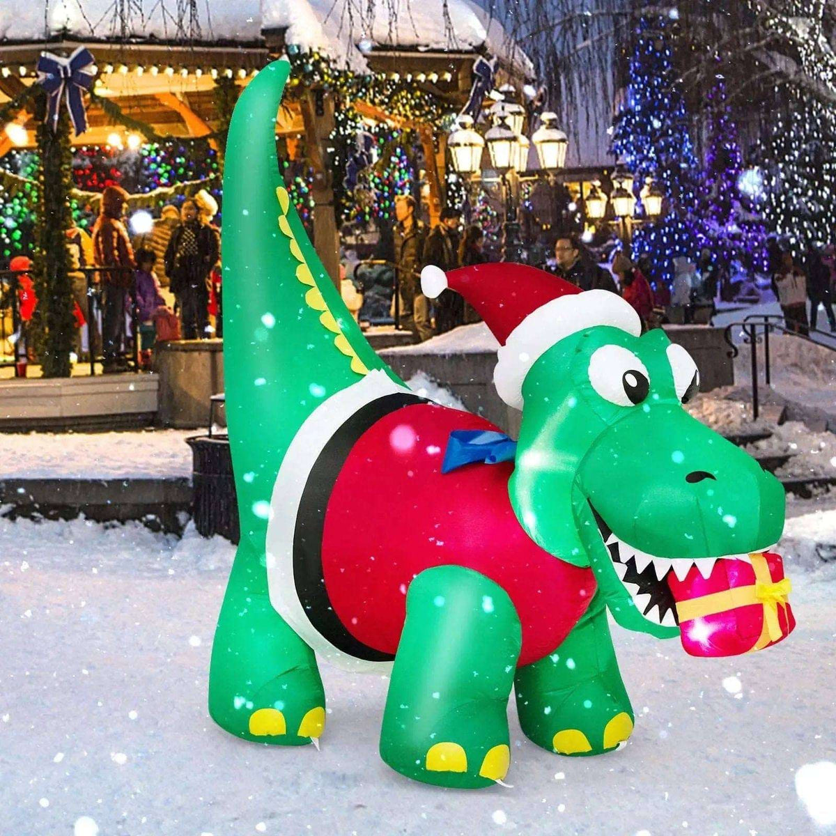 Inflatable Christmas Decoration with LED Lights for Yard Cartsfy Inc.