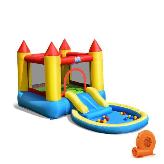 Inflatable Kids Slide Bounce House with 550w Blower VYSN Default Title Default Title-