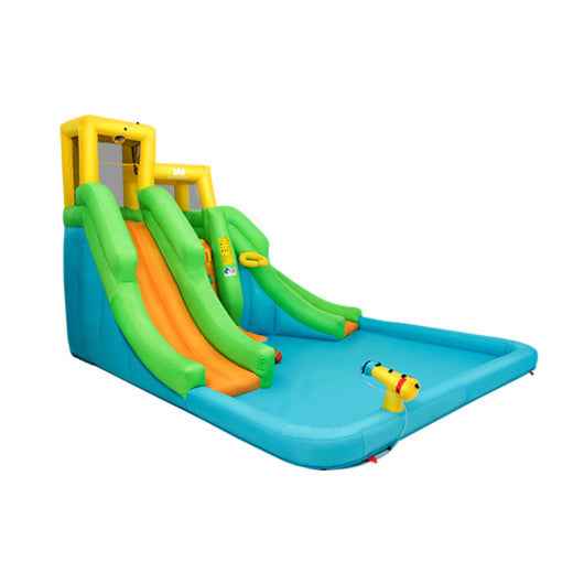 Inflatable Water Park Bounce House with Climbing Wall without Blower Cartsfy Inc.
