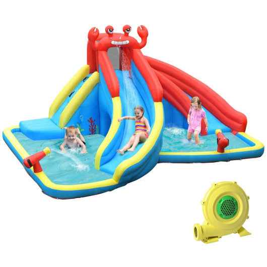 Inflatable Water Slide Bounce House with Water Cannon and 950W Blower Cartsfy Inc.