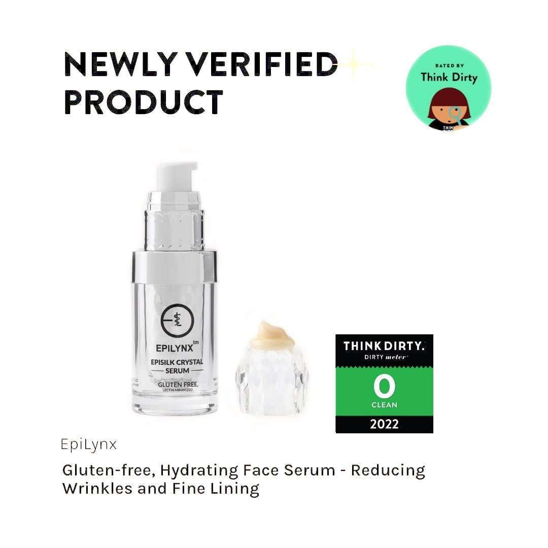 Intense brightening face serum bottle with Think Dirty clean 2022 badge