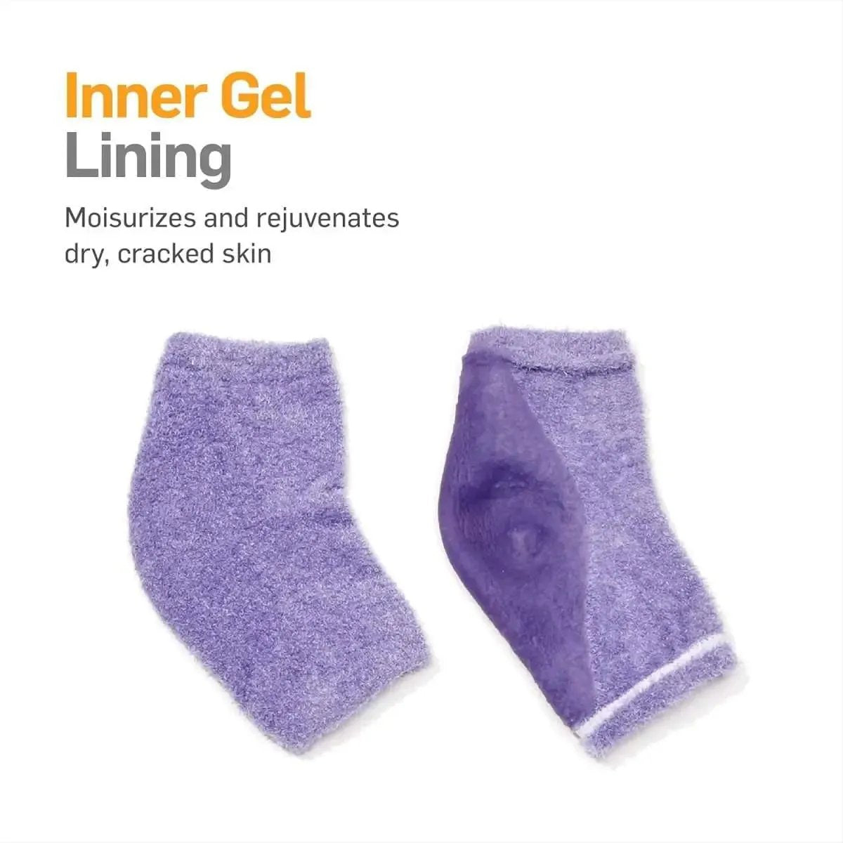 Intense Gel Moisturizing Heel Sleeves & Gloves NatraCure Aqua Lavender Aqua-Lavender-