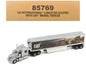 International Lonestar Truck with Sleeper Silver Metallic with "CAT Caterpillar" Mural Trailer "Transport Series" 1/50 Diecast Model by Diecast Masters Cartsfy Inc.