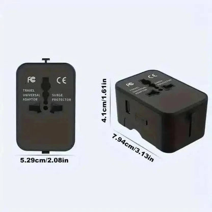 International Portable Worldwide All-in-One Plug Travel Adapter Converter for USA EU UK AUS DailySale Black White Black-White-