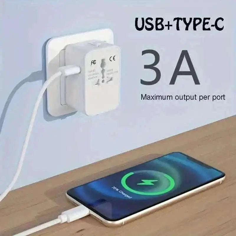 International Portable Worldwide All-in-One Plug Travel Adapter Converter for USA EU UK AUS Cartsfy Inc.