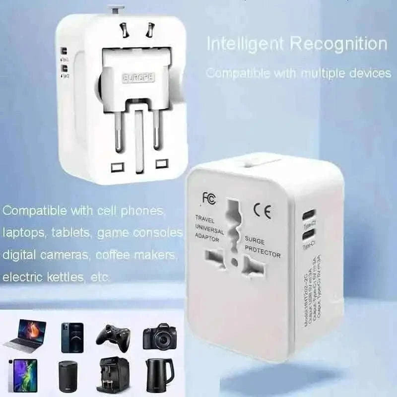 International Portable Worldwide All-in-One Plug Travel Adapter Converter for USA EU UK AUS Cartsfy Inc.