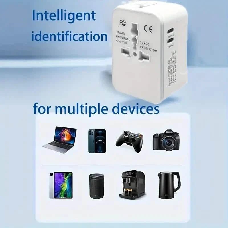 International Portable Worldwide All - in - One Plug Travel Adapter Converter for USA EU UK AUS - Cartsfy Inc.