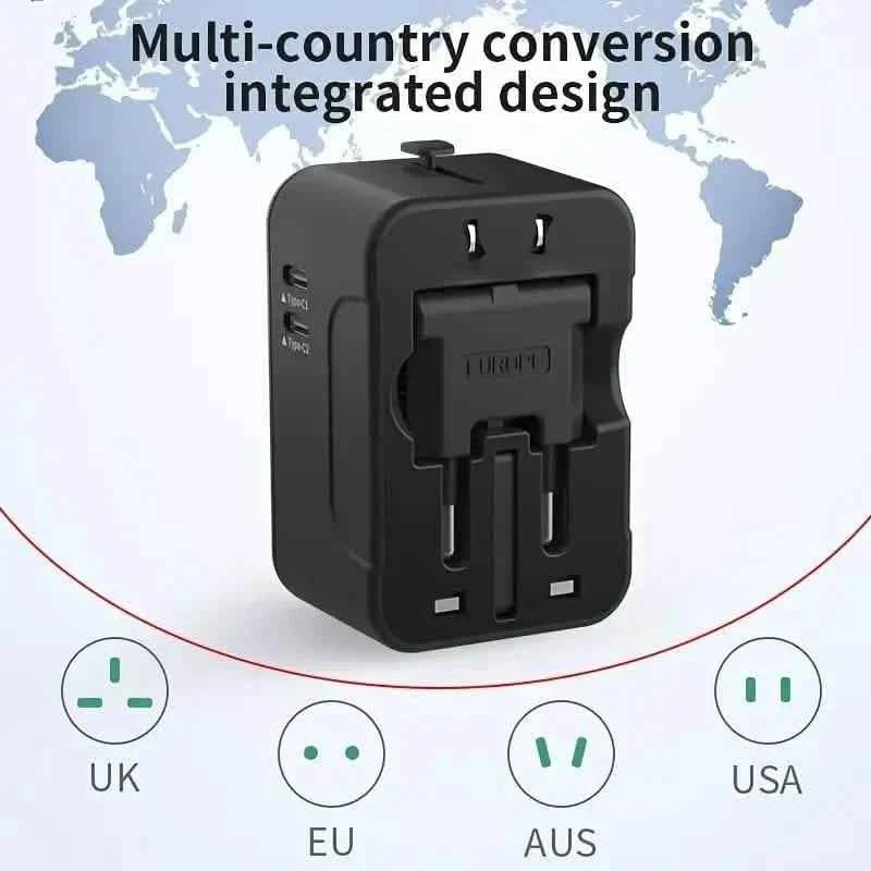 International Portable Worldwide All - in - One Plug Travel Adapter Converter for USA EU UK AUS - Cartsfy Inc.