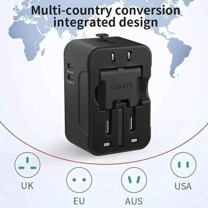 International Portable Worldwide All - in - One Plug Travel Adapter Converter for USA EU UK AUS - Cartsfy Inc.