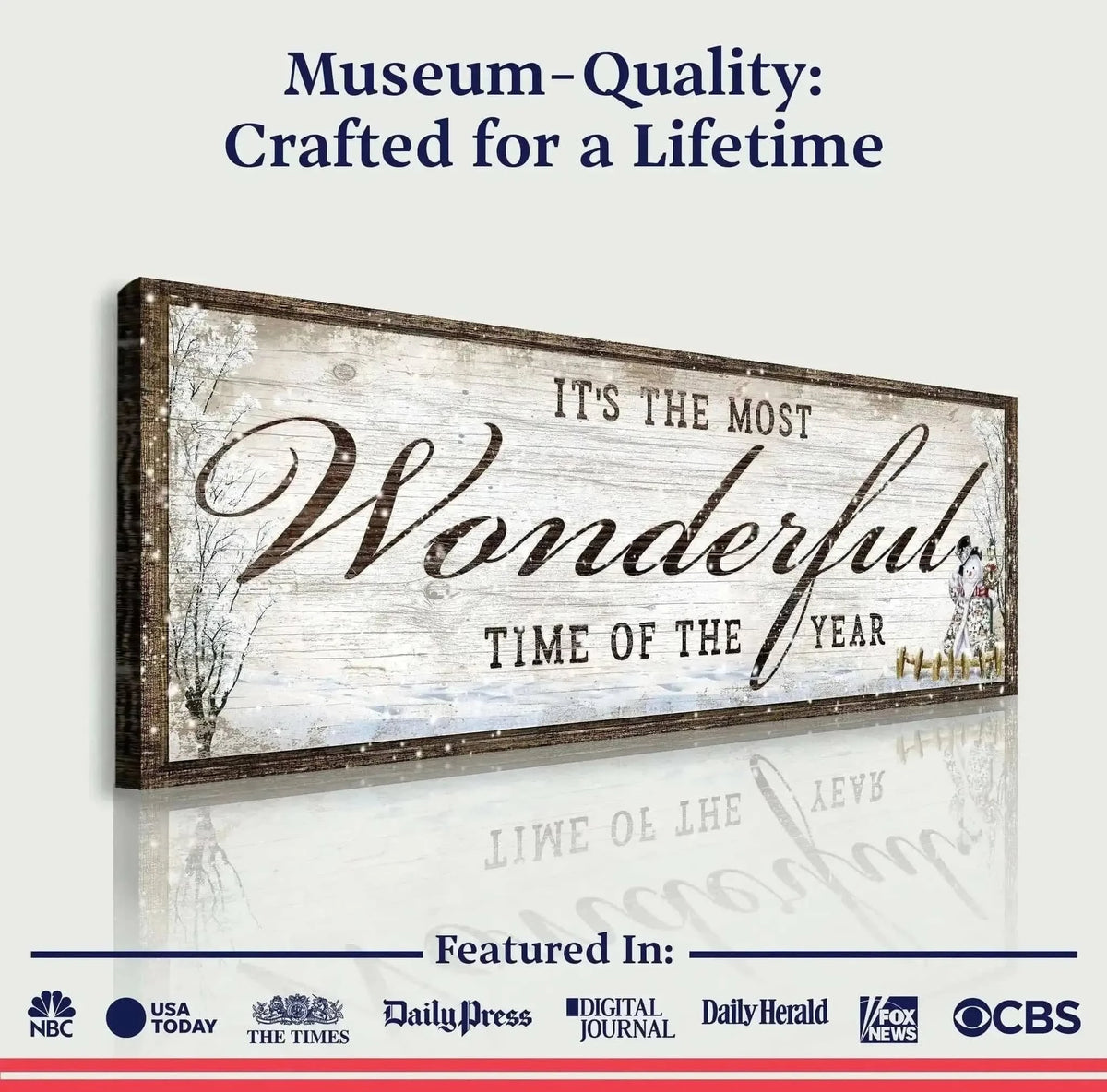 It's The Most Wonderful Time Of The Year Christmas Sign Cartsfy Inc.