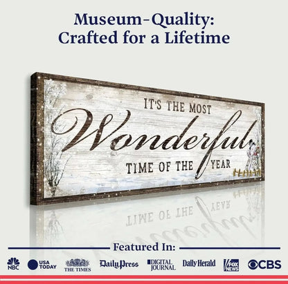 It's The Most Wonderful Time Of The Year Christmas Sign Cartsfy Inc.