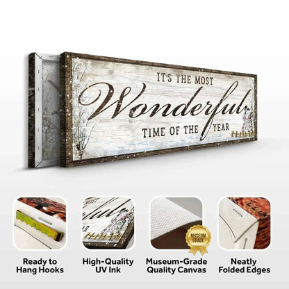 It's The Most Wonderful Time Of The Year Christmas Sign Cartsfy Inc.