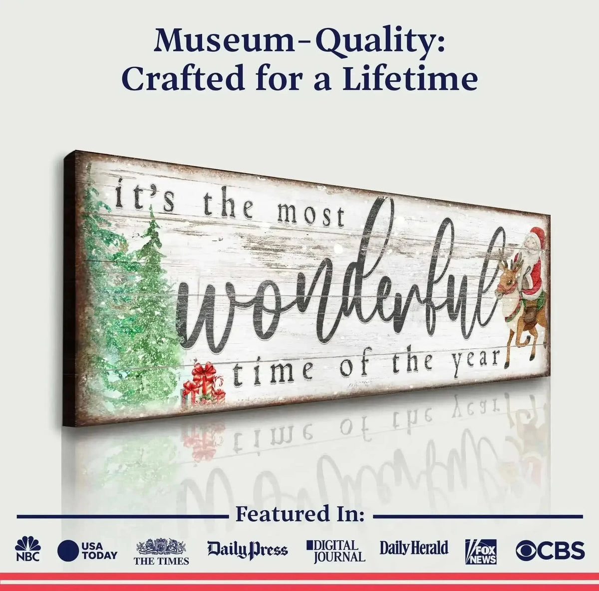 It's The Most Wonderful Time Of The Year Christmas Sign II Cartsfy Inc.