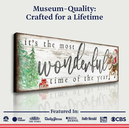 It's The Most Wonderful Time Of The Year Christmas Sign II Cartsfy Inc.