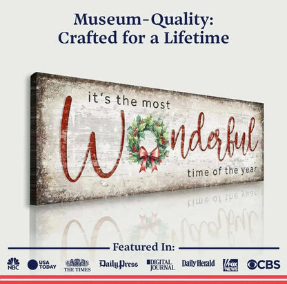 It's the most Wonderful Time of the Year Christmas Sign IV Cartsfy Inc.