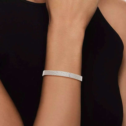 Italian Made 925 Sterling Silver 7MM Flat Coreana Chain Bracelet Cartsfy Inc.