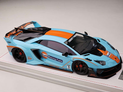 Ivy Merit Lamborghini Aventador GT Evo Gulf Blue 1:18 WITH DISPLAY STM Diecast Default Title Default Title-