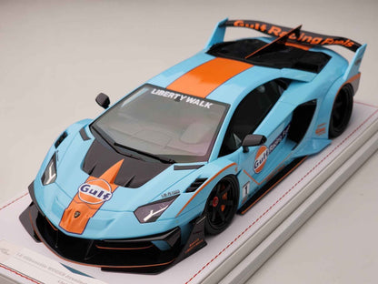 Ivy Merit Lamborghini Aventador GT Evo Gulf Blue 1:18 WITH DISPLAY STM Diecast Default Title Default Title-