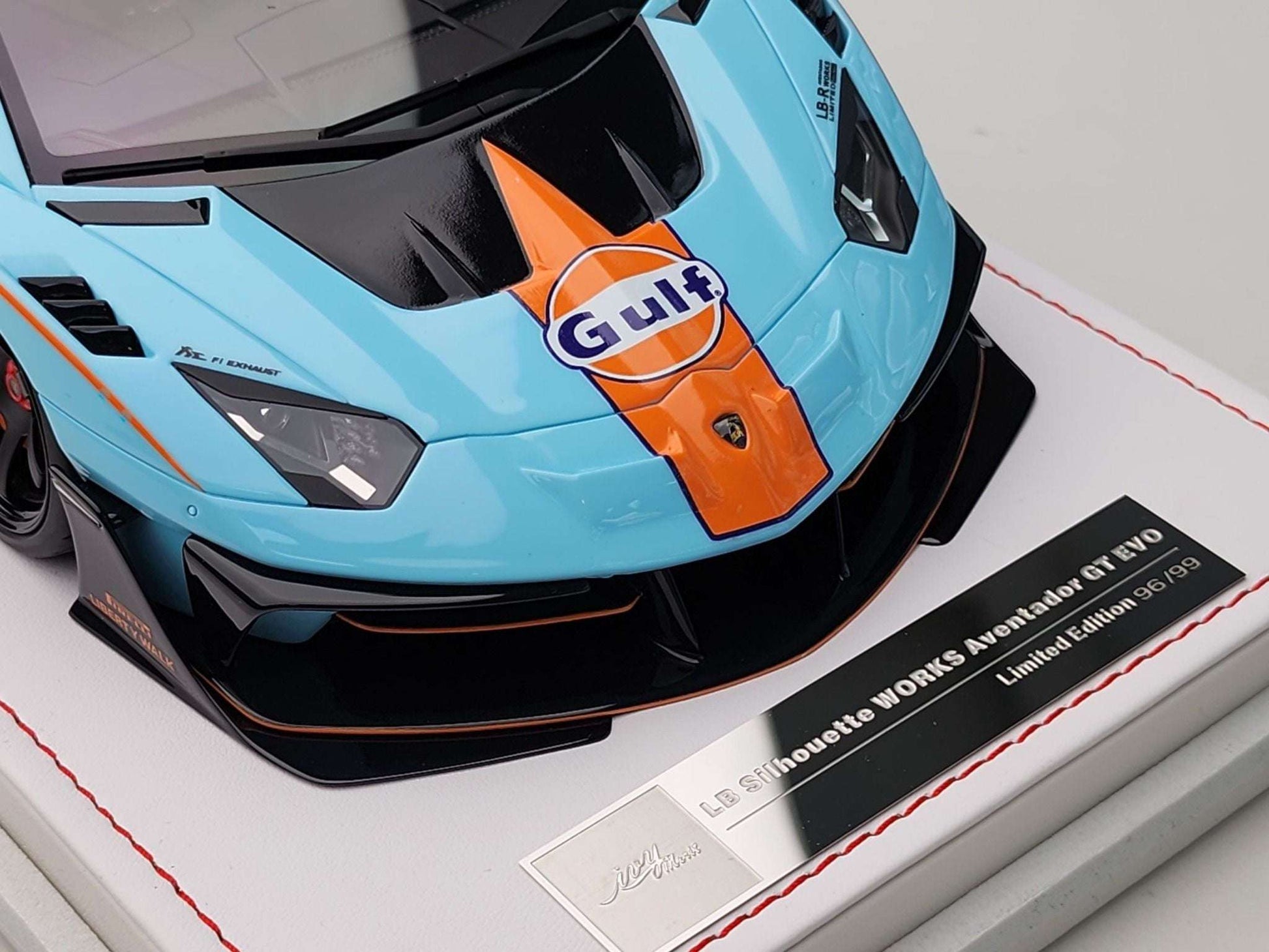 Ivy Merit Lamborghini Aventador GT Evo Gulf Blue 1:18 WITH DISPLAY STM Diecast Default Title Default Title-