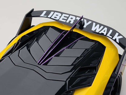 Ivy Merit Lamborghini Aventador GT Evo LB Silhouette Works Yellow 1:18 WITH DISPLAY STM Diecast Default Title Default Title-