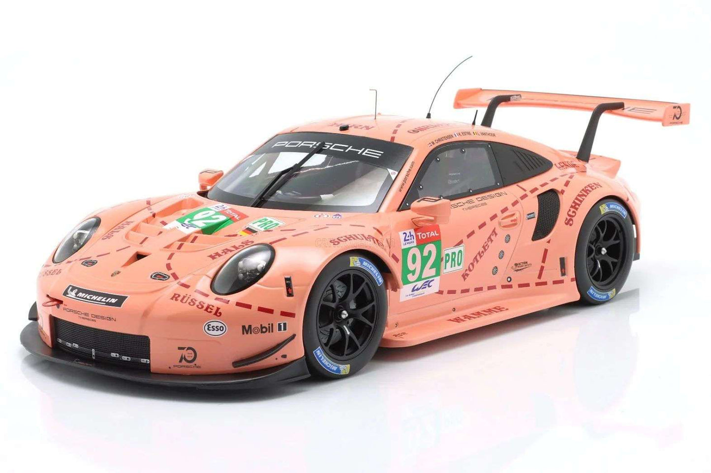Ixo 2018 Porsche 911 991.2 GT3 RSR #92 WINNER 2018 Le Mans Pink Pig Tribute 1:12 STM Diecast Default Title Default Title-