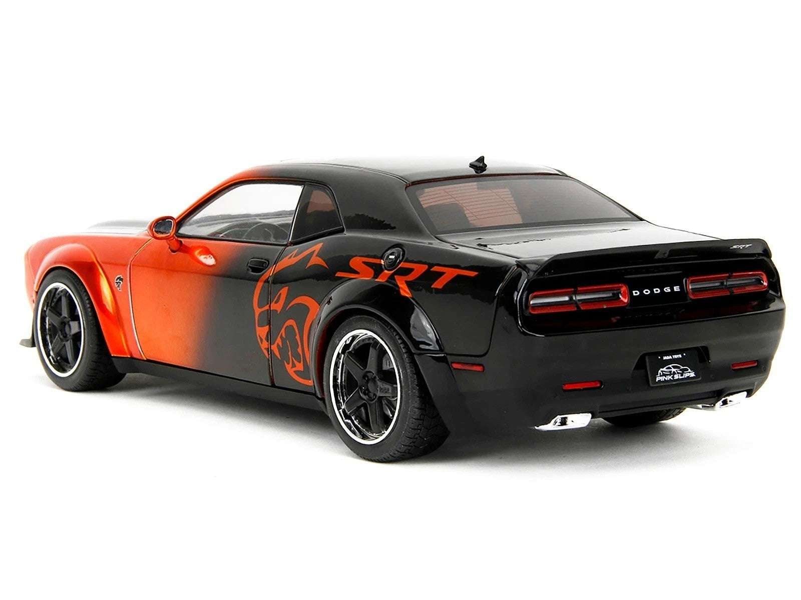 Jada Pink Slips 2015 Dodge Challenger SRT Hellcat Redeye Orange & Black 1:18 Cartsfy Inc.