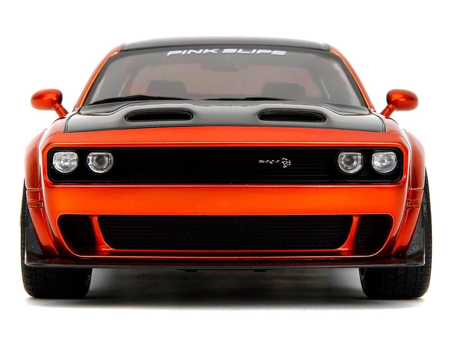 Jada Pink Slips 2015 Dodge Challenger SRT Hellcat Redeye Orange & Black 1:18 Cartsfy Inc.