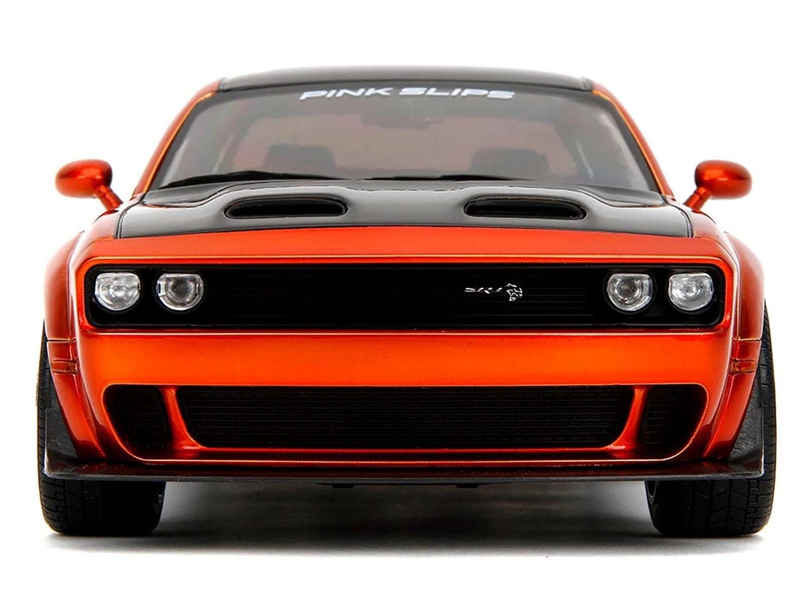 Jada Pink Slips 2015 Dodge Challenger SRT Hellcat Redeye Orange & Black 1:18 Cartsfy Inc.