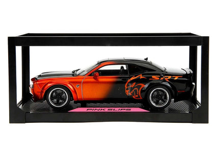 Jada Pink Slips 2015 Dodge Challenger SRT Hellcat Redeye Orange & Black 1:18 Cartsfy Inc.