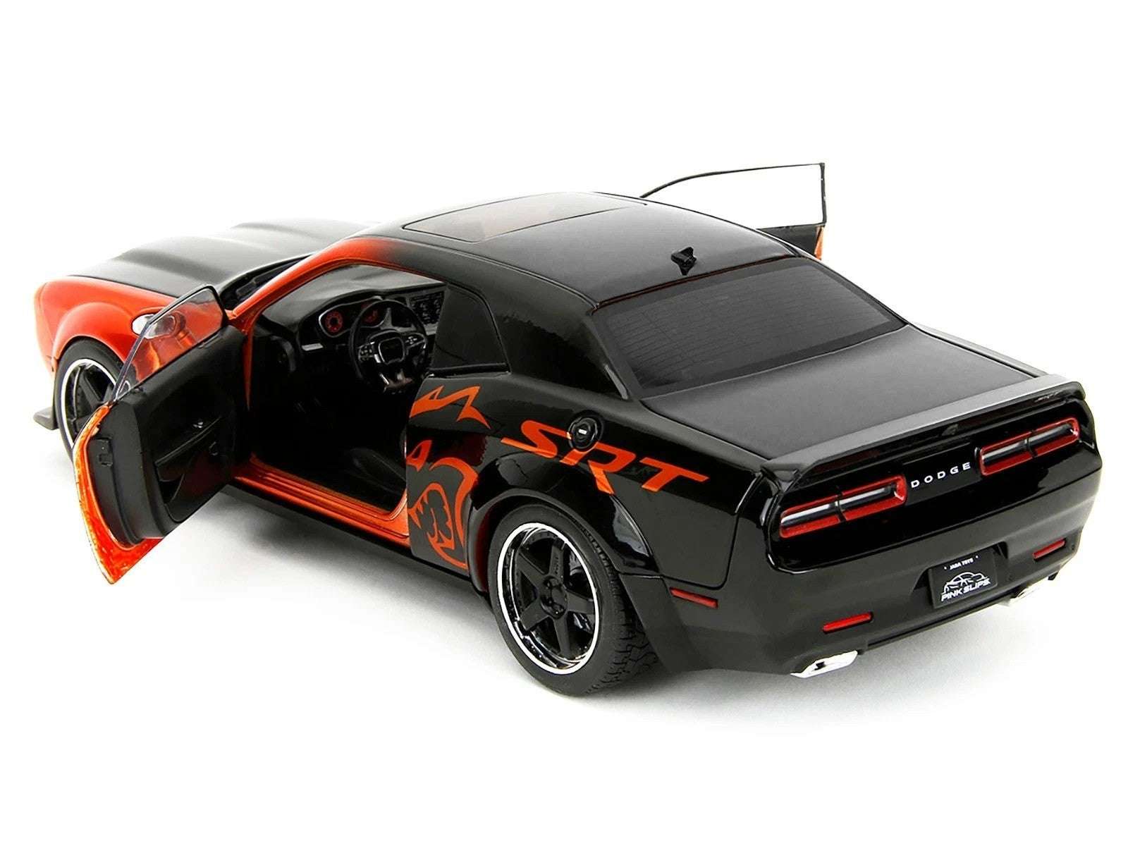 Jada Pink Slips 2015 Dodge Challenger SRT Hellcat Redeye Orange & Black 1:18 Cartsfy Inc.