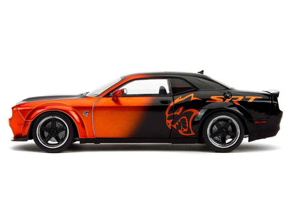Jada Pink Slips 2015 Dodge Challenger SRT Hellcat Redeye Orange & Black 1:18 Cartsfy Inc.