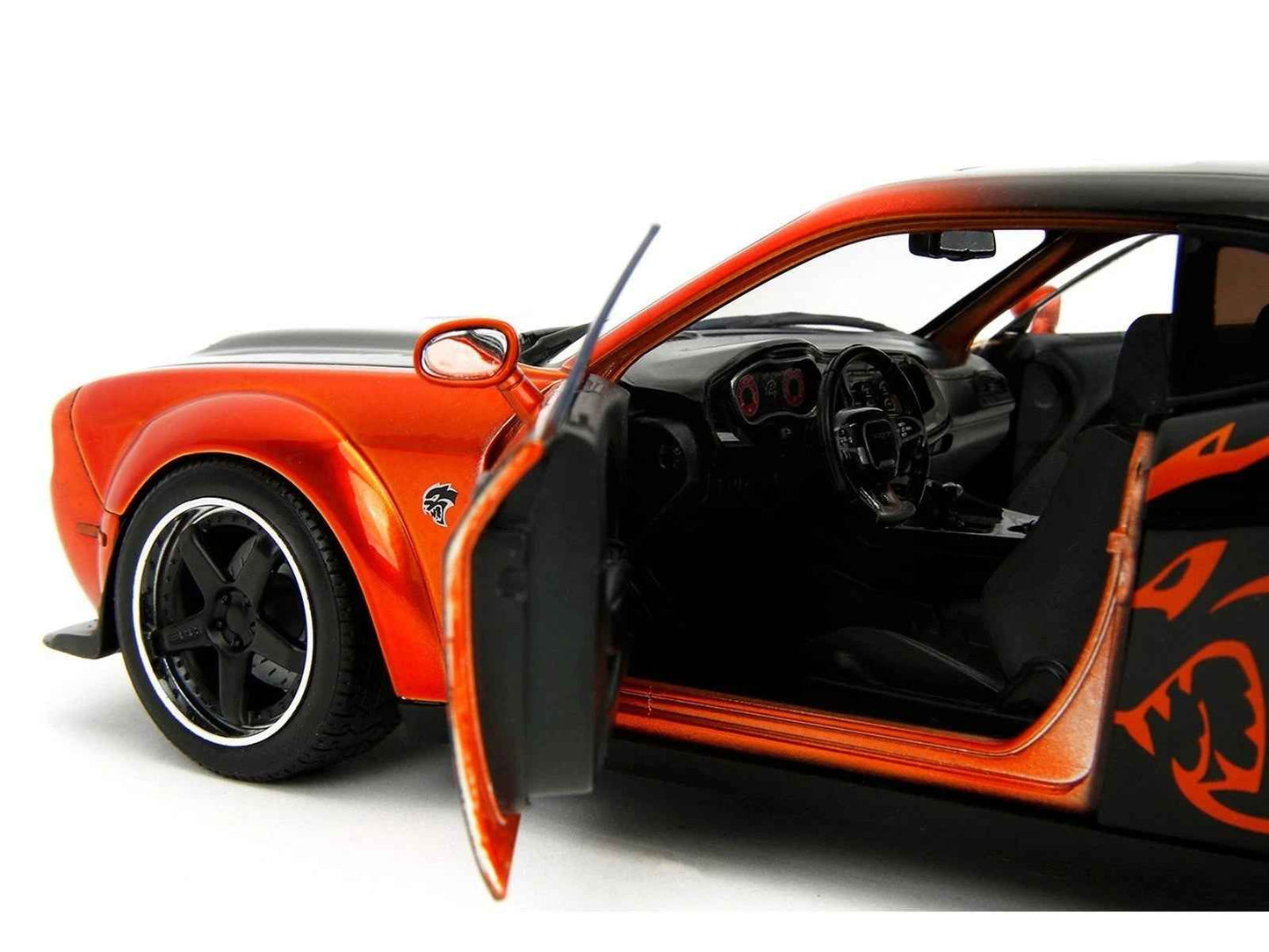 Jada Pink Slips 2015 Dodge Challenger SRT Hellcat Redeye Orange & Black 1:18 Cartsfy Inc.