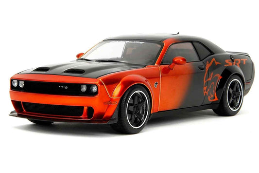 Jada Pink Slips 2015 Dodge Challenger SRT Hellcat Redeye Orange & Black 1:18 Cartsfy Inc.