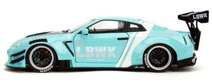 Jada Pink Slips Nissan Skyline GT-R R35 Liberty Walk Seafoam Mint Green 1:18 STM Diecast Default Title Default Title-