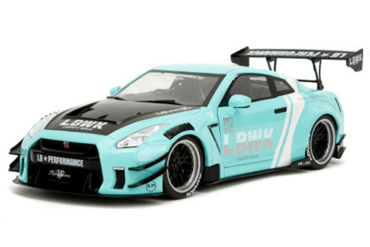 Jada Pink Slips Nissan Skyline GT-R R35 Liberty Walk Seafoam Mint Green 1:18 Cartsfy Inc.