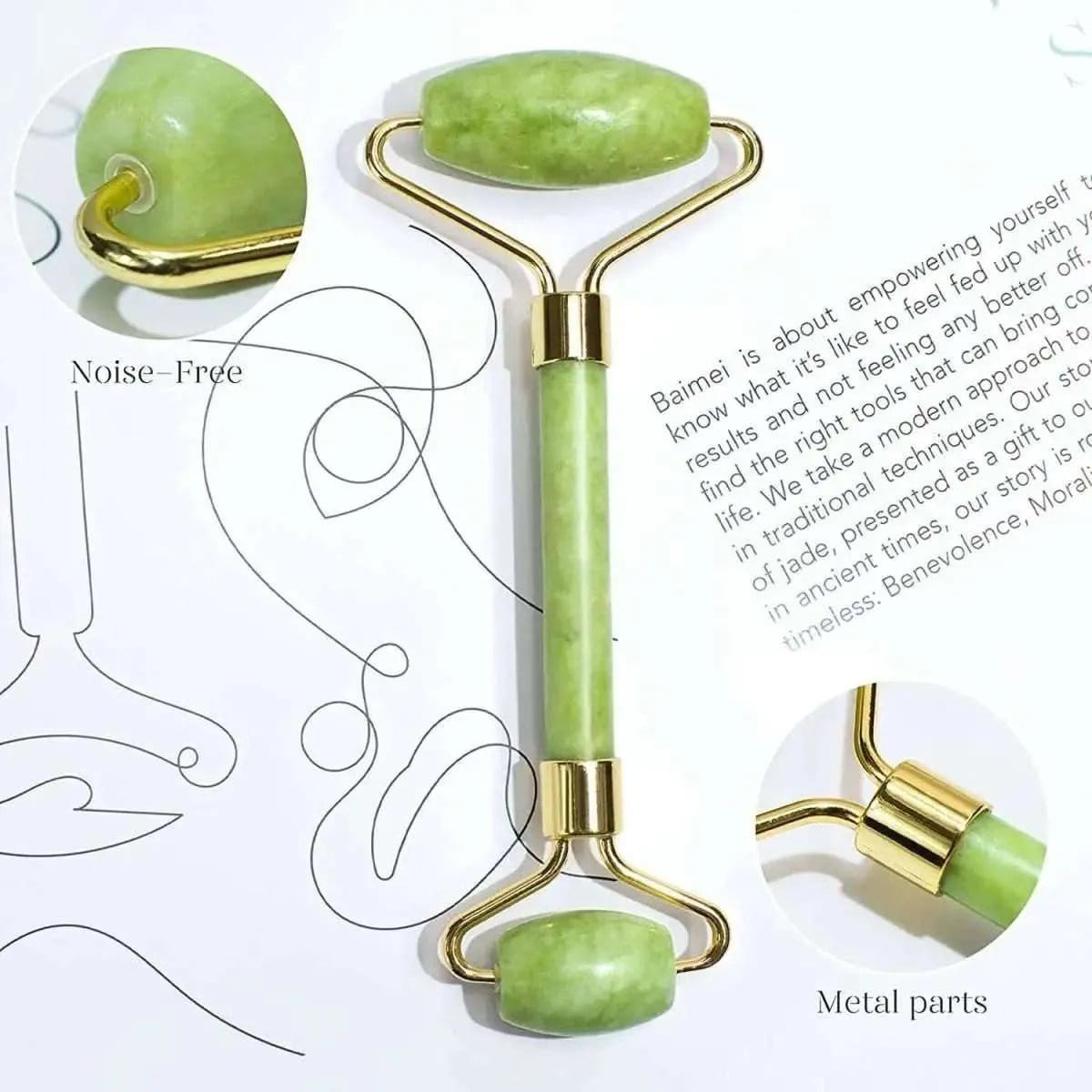 Jade Roller & Gua Sha Set Facial Beauty Tools Face Roller Skin Massager DailySale Default Title Default Title-