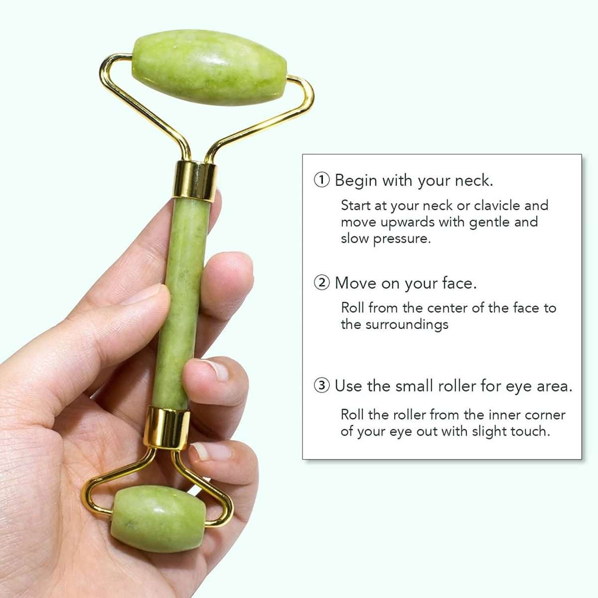 Jade Roller & Gua Sha Set Facial Beauty Tools Face Roller Skin Massager Cartsfy Inc.