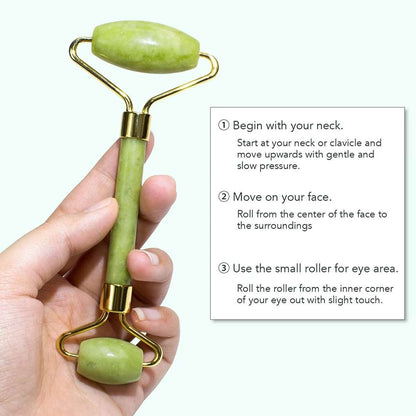 Jade Roller & Gua Sha Set Facial Beauty Tools Face Roller Skin Massager Cartsfy Inc.