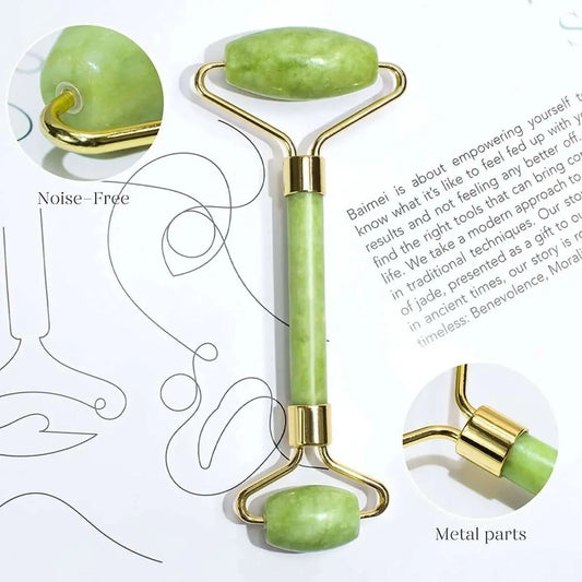 Jade Roller & Gua Sha Set Facial Beauty Tools Face Roller Skin Massager Cartsfy Inc.