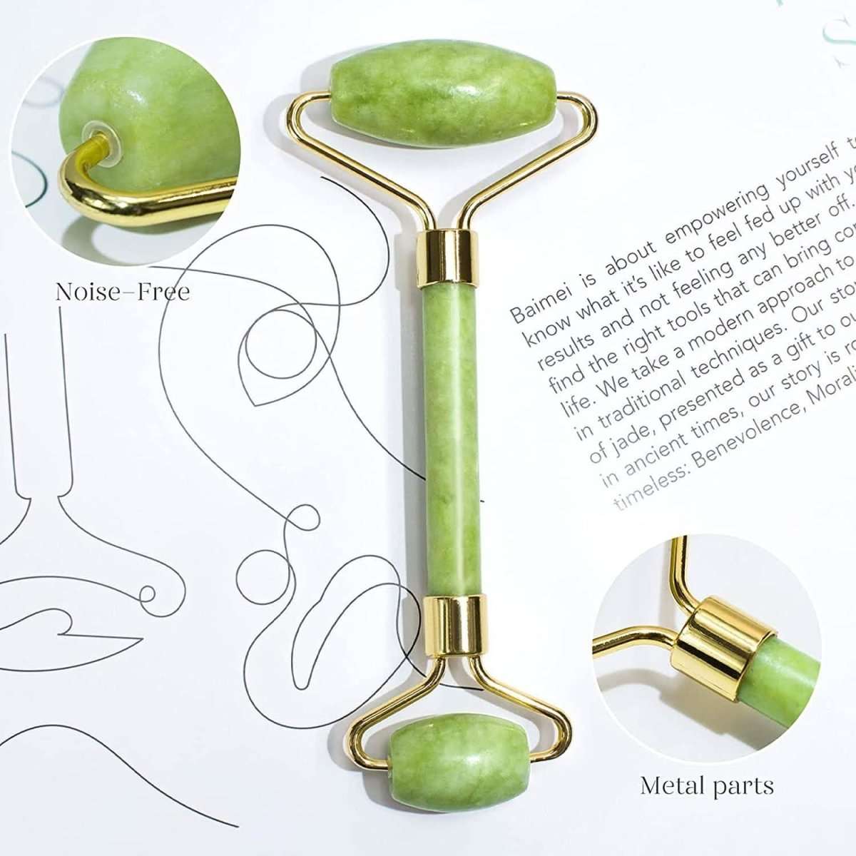 Jade Roller & Gua Sha Set Facial Beauty Tools Face Roller Skin Massager Cartsfy Inc.