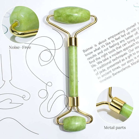 Jade Roller & Gua Sha Set Facial Beauty Tools Face Roller Skin Massager Cartsfy Inc.