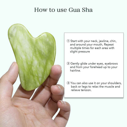 Jade Roller & Gua Sha Set Facial Beauty Tools Face Roller Skin Massager Cartsfy Inc.