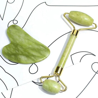 Jade Roller & Gua Sha Set Facial Beauty Tools Face Roller Skin Massager DailySale Default Title Default Title-